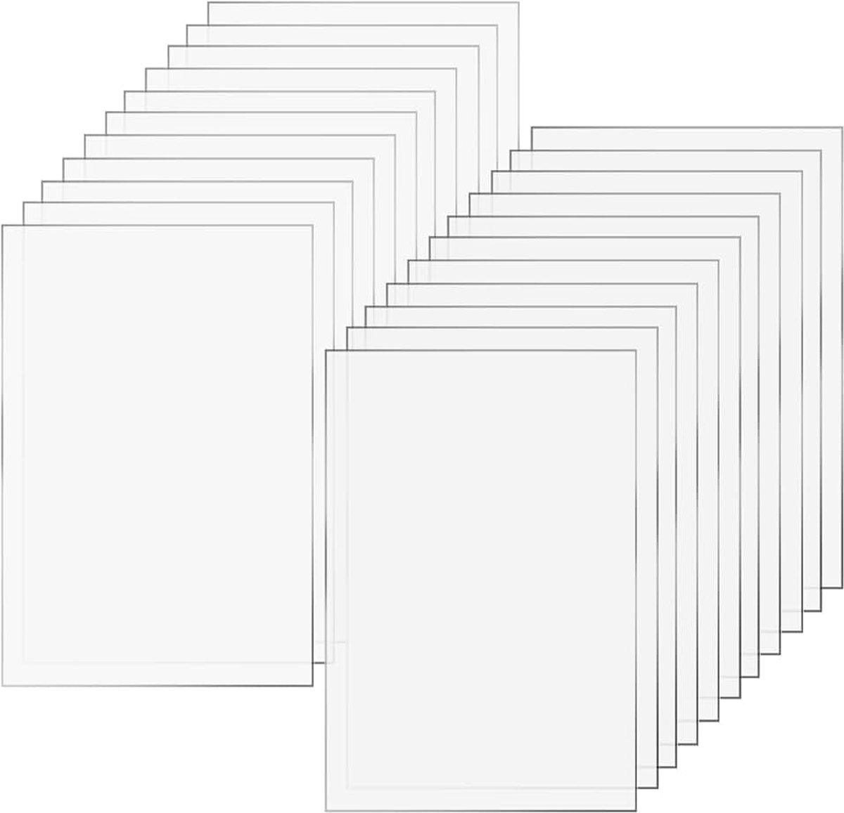 22 stuks transparante pvc-folies, transparante acetaatvellen, transparante vellen, 20 x 30 cm, knutselmateriaal, beschermende bindingen, graveersjablonen