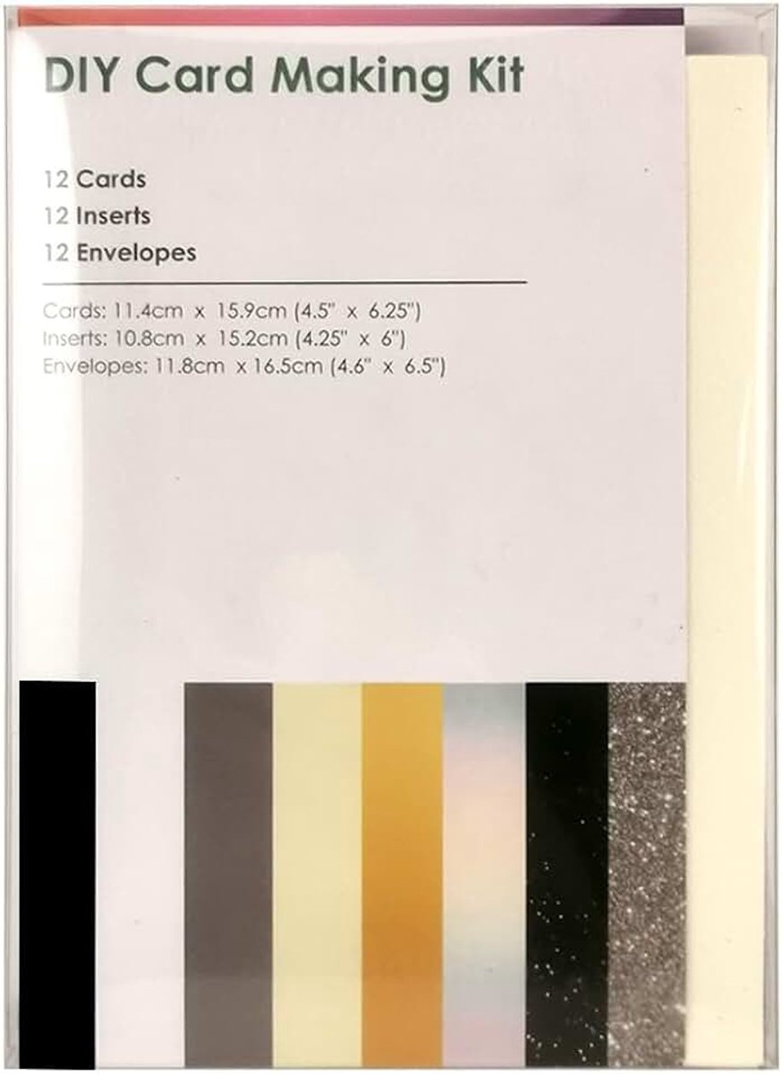 Cards voor Cricut Joy - 12 Stuks Doe-Het-Zelf Kaarten Knutselset met Inzetstukken en Enveloppen - DIY Card Making Kit in Enkele Minuten, Gebruik met Cricut Card Mat