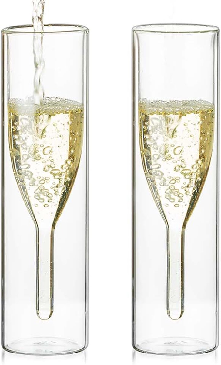 Champagneglazen kristallen glazen, Classics tulp goblet stemless clear glass cups, mondgeblazen toastglazen voor catering, bruiloften, feesten, bars