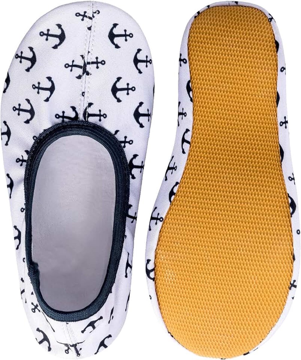 Gymnastiekschoenen met ankermotief (maat 24-40), gymnastiekschoenen voor meisjes en jongens, ademend en antislip, Ankermotief, 32 EU