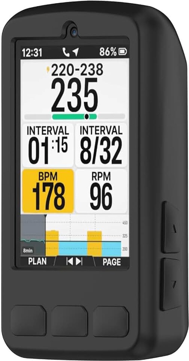 Compatibel met Wahoo Elemnt Roam V3 beschermhoes, siliconen beschermhoes cover shell compatibel met Wahoo Elemnt Roam V3/3 (zwart)