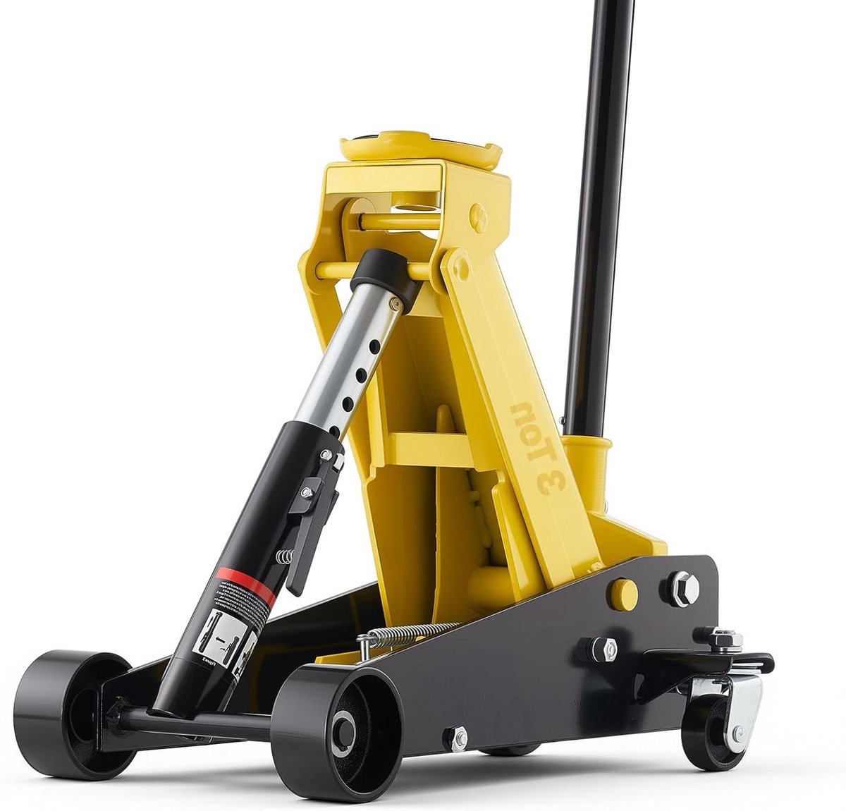 Hydraulische Garagekrik - Autokrik Krik - Onderhoud Voertuigen - Met Telescopische Steunstang - 3 Ton Hefkracht - Zwart