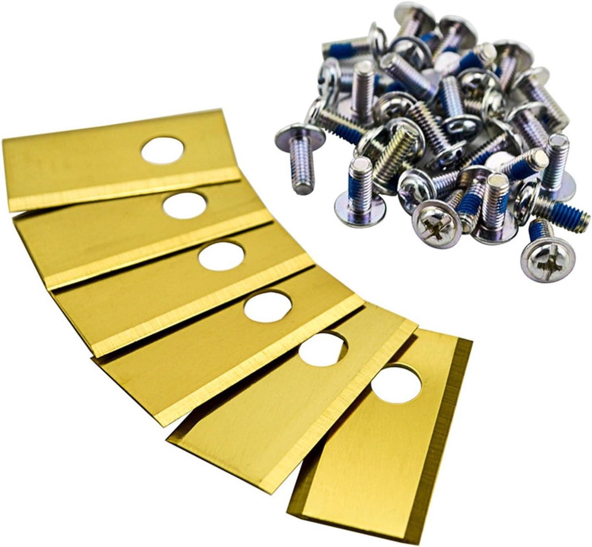 Reservemesjes Robotmaaier - Robotmaaierbladen - Gazononderhoud - Titanium Carbide Coating - 36 stuks - Zilver