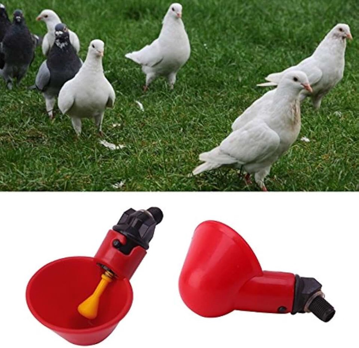 10 stks Gevogelte Water Drinkbekers Vogel Drinker Feeder Plastic Automatische Drinker voor Vee Kip Hen Kippenhok Feed Boog