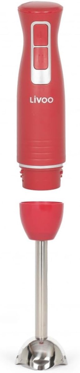 Staafmixer met Kom - Keukenmixer - Snel Mixen - 2 Snelheden - 400 Watt - Chili Rood — afbeelding 2
