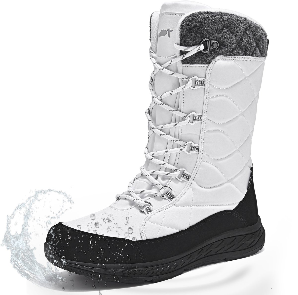 Geweo Laarzen - Outdoor Laarzen - Waterdicht & Winddicht - Antislip Sneeuwboots - Laarzen voor Dames en Heren - Wit - Maat 42