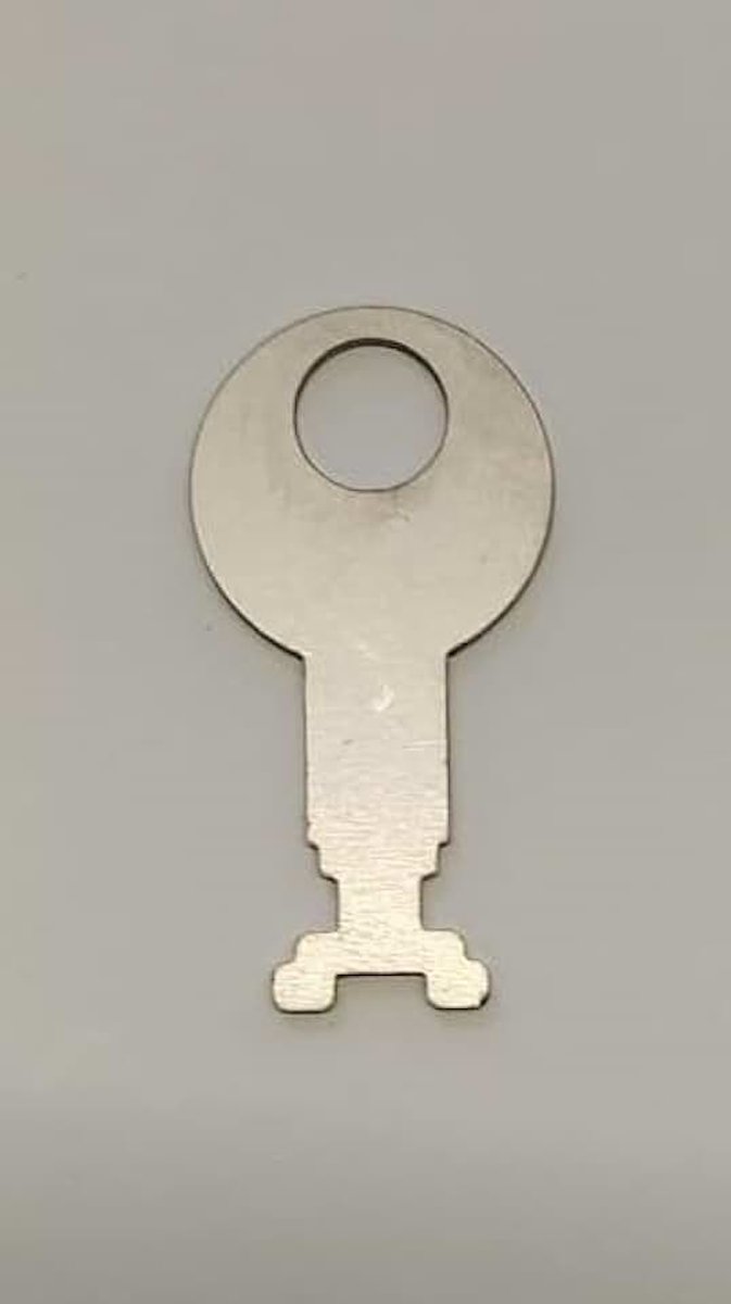 1 vervangingssleutel Nr.5 voor spaarpotten en spaarvarkens, zilver, klassiek, 4,3 cm x 0,7 x 0,1 cm, 5 gram, uniseks, kinderen