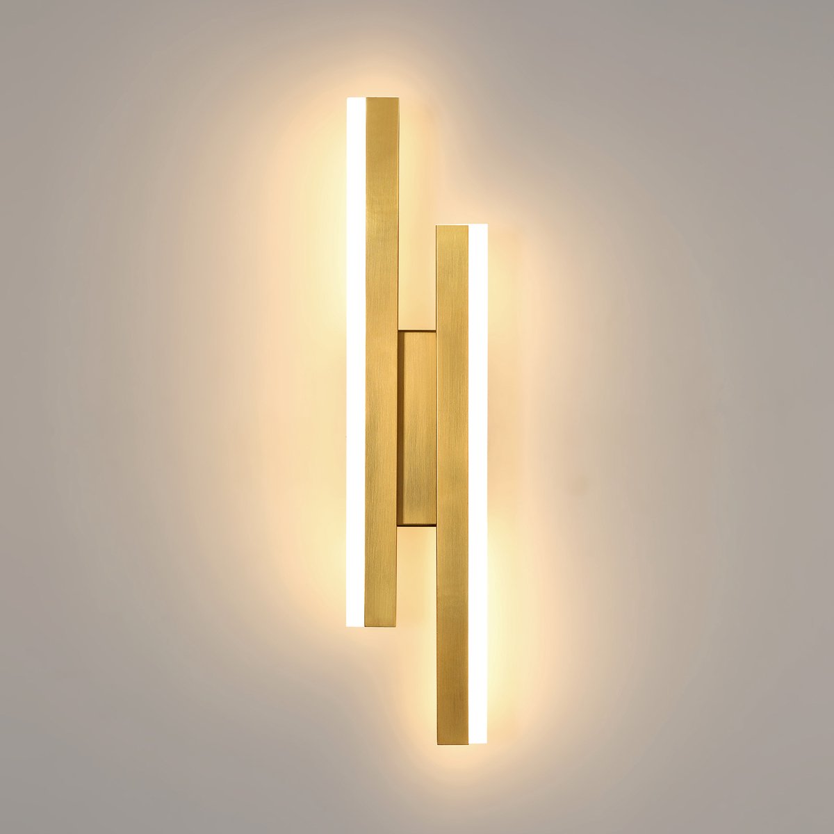 Riserva LED Wandlamp modern minimalistisch, verguld metaal, 16W warm wit 3000K, Ra80, voor hal, trap, balkon