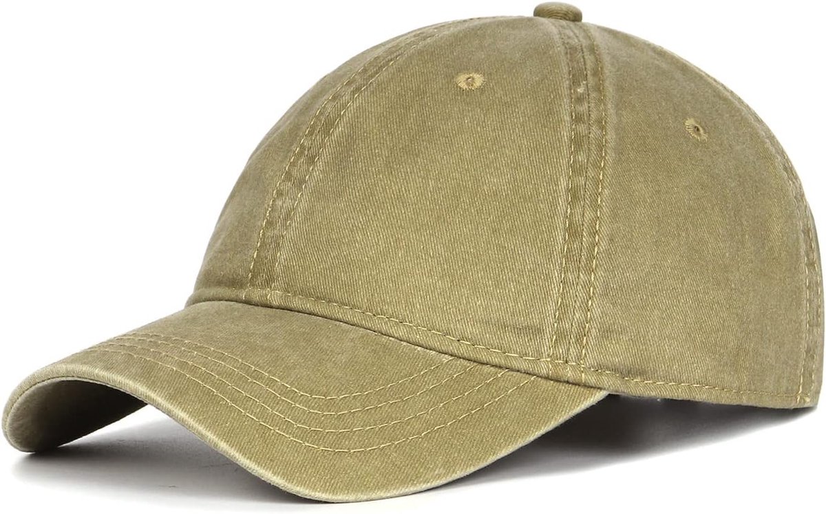 XL/XXL Gewassen katoenen honkbalpet, grote, met pigment geverfde hardlooppet, grote vintage sportpet, geschikt voor buiten, golf en tennis, XL/XXL-formaat
