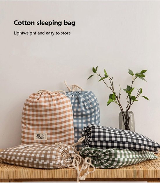 Slaapzak Voering - Reislaken Dekbed - Reizen Kamperen - Lichtgewicht Compact - 180x210cm - Roze — afbeelding 3