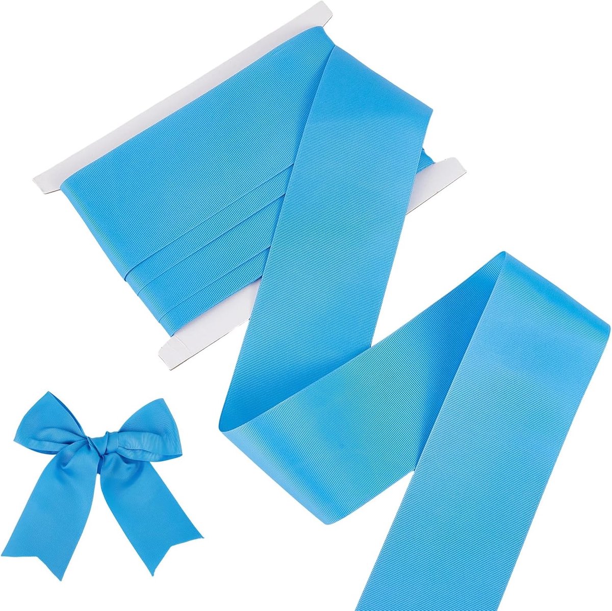 10 meter blauw grosgrain lint, 7,5 cm effen kleur gestreepte trims, grosgrain gestreepte linten voor ambachten, geschenkverpakking, bruiloft decor haaraccessoires