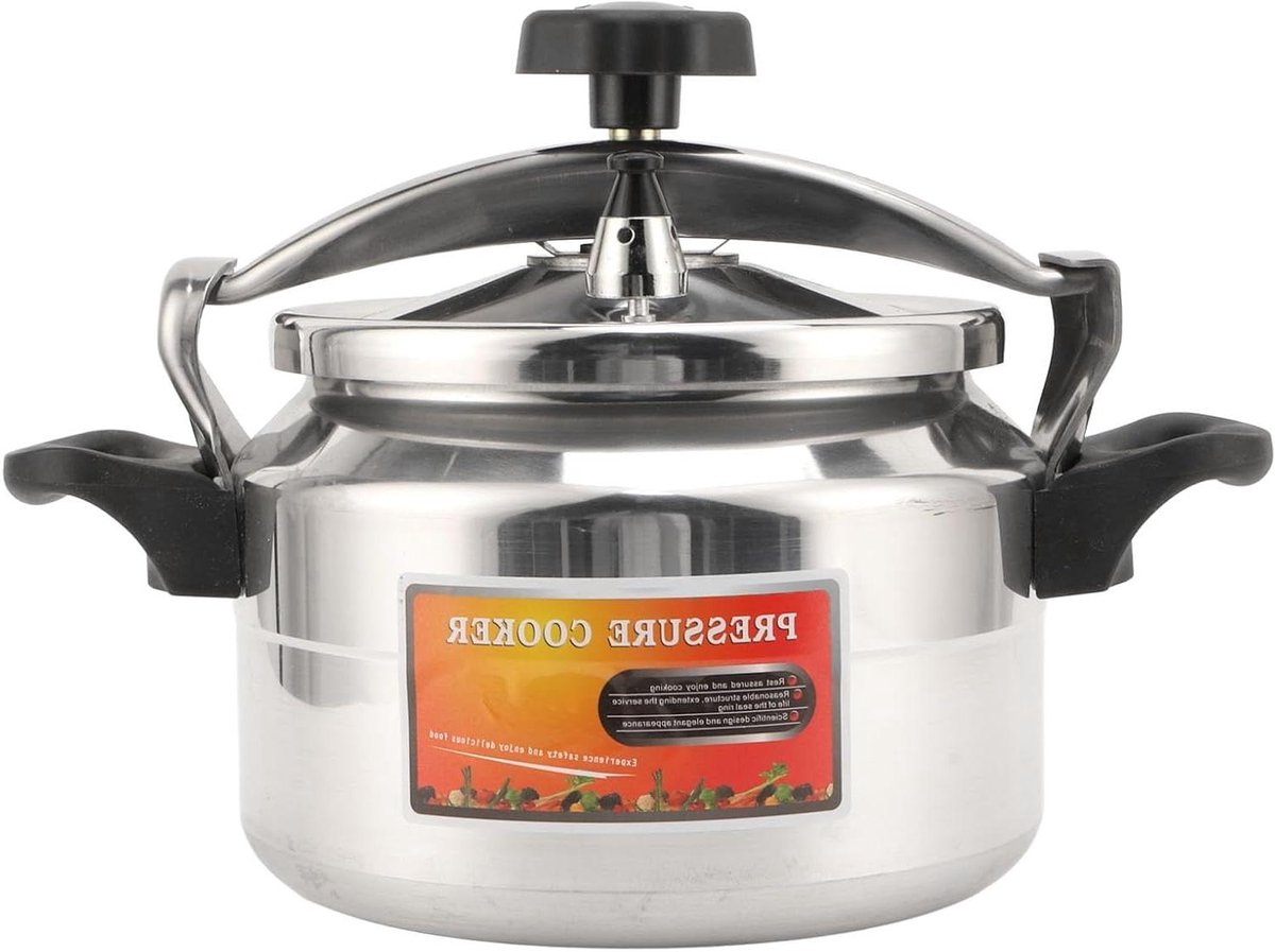 Drukpan Aluminium - Snelkookpan Kookpot - Snel Koken - Explosieveilig Ontwerp - 4 Liter Capaciteit - Grijs