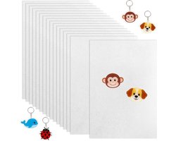 Wutdgeg 30 sheets shrink plastic, shrinky dink paper | 21 x 14.5cm shrink plastic kit | Suitable for key rings, earrings, brooches, necklaces, DIY crafts shrinkies