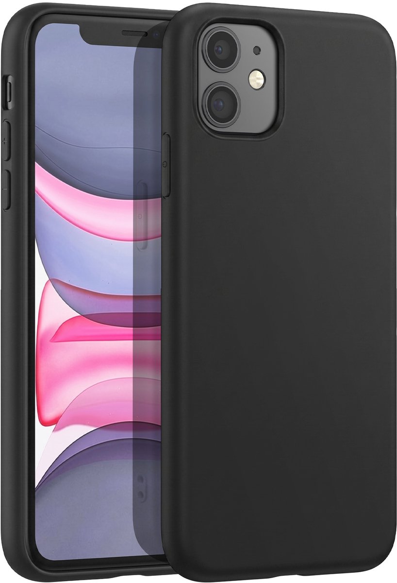 Mayaxess, Hoesje geschikt voor iPhone 11 van Zacht Siliconen Bescherming Schokbestendig, Zwart