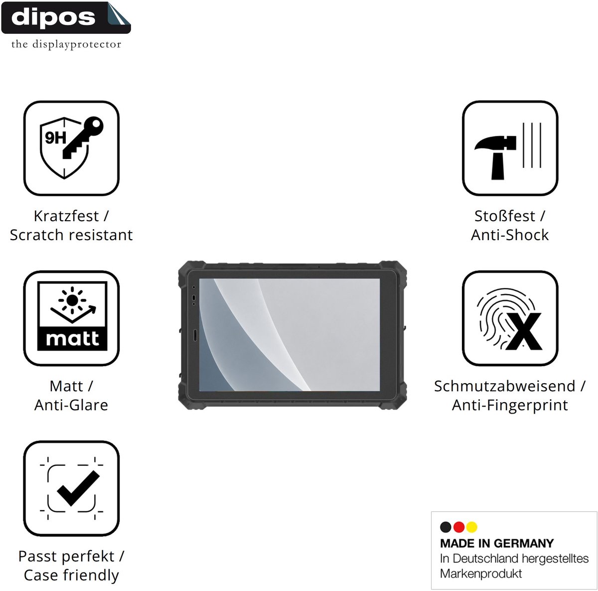 dipos – 2x Matte Pantserfolie geschikt voor Conker SX108 | 9H Screenprotector