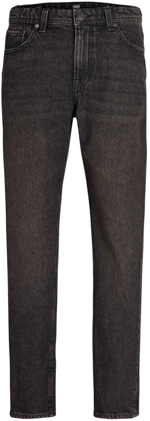 Grijze jeans van Jack & Jones, recht model, op witte achtergrond.