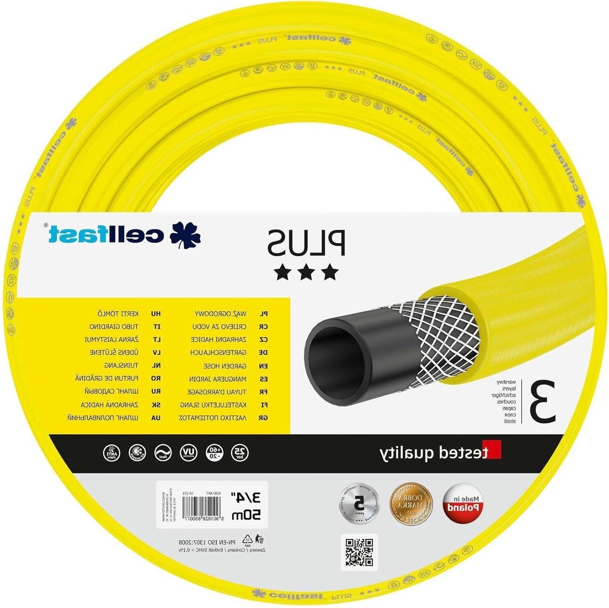 Tuinslang - Flexibele slang - Water geven - UV-bestendig - 50 meter - Geel