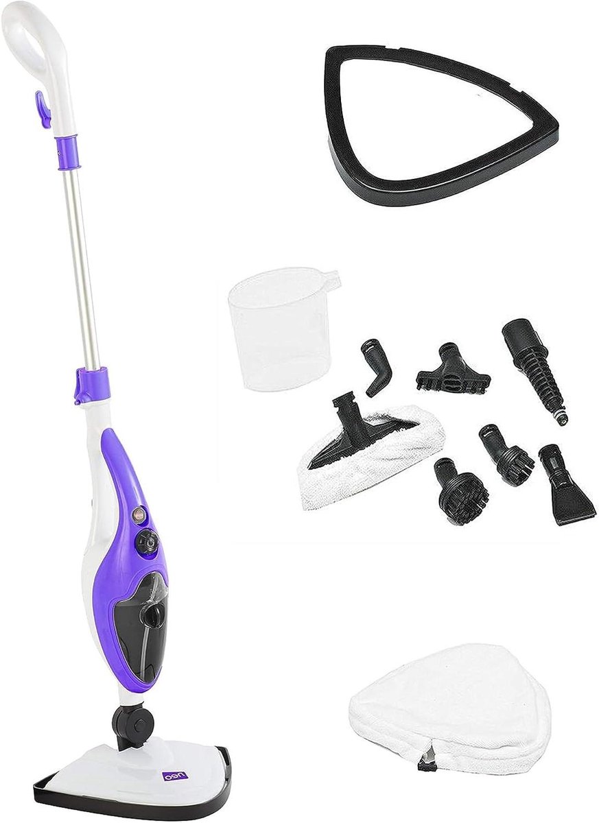 Stoomreiniger - Vloerreiniger - Hygiënisch Huis - 10-in-1 Multifunctioneel - 1500 Watt - Paars