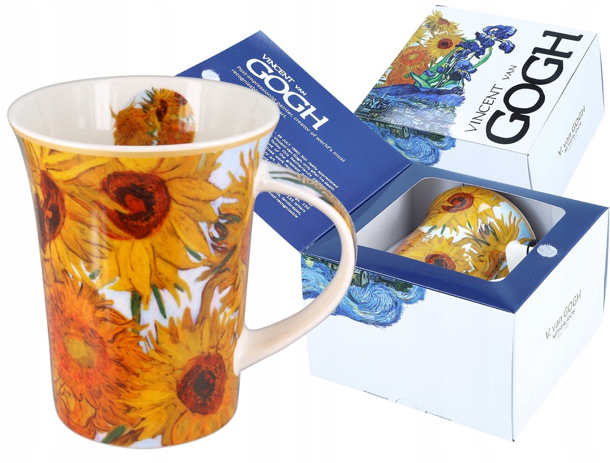 Van Gogh Zonnebloemen Mok - Hoogwaardige Porselein, 350 ml