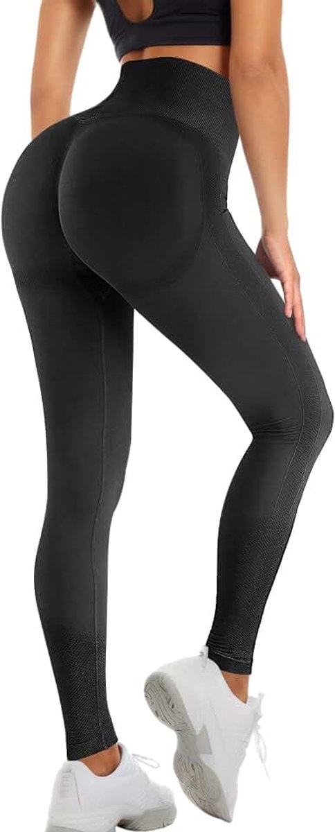 Leggings voor dames, hoge taille, sportlegging, ondoorzichtig, lange billen, push-up, naadloze sportbroek, buikweg, yogabroek voor sport, fitness, gym, workout