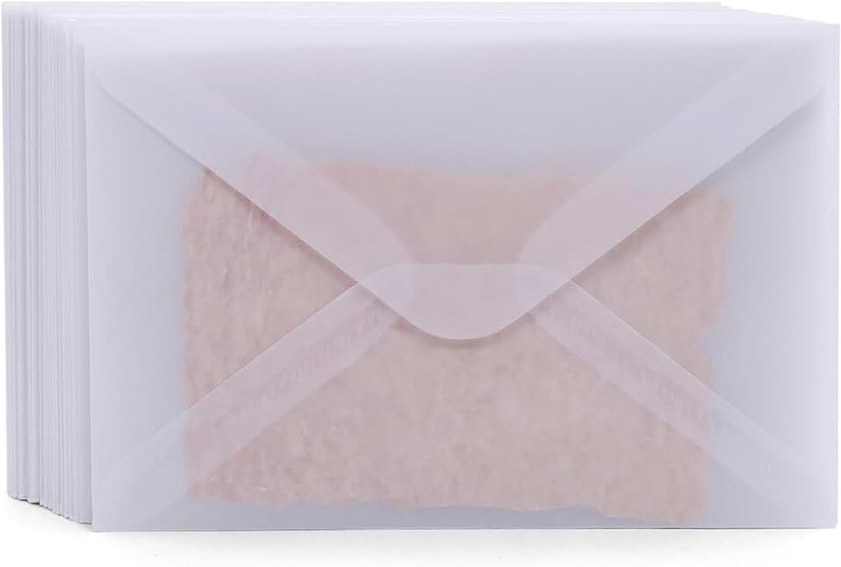 50 stuks transparante enveloppen, 125 x 185 mm, transparante enveloppen zonder venster, enveloppen, bruiloft, voor wenskaart, ansichtkaart, uitnodigingen