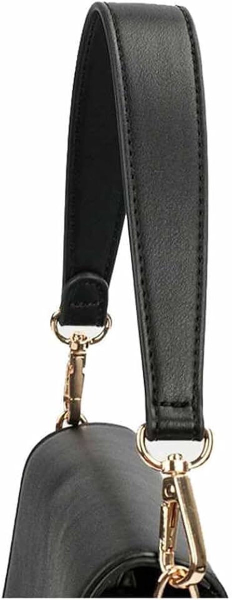 Tasgrepen, verstelbare schouderriem, vervangende tashengsel met karabijnhaak, universeel, korte handtas, handgrepen, schouderriem, tassenaccessoires voor kleine handtas, 36 cm, zwart