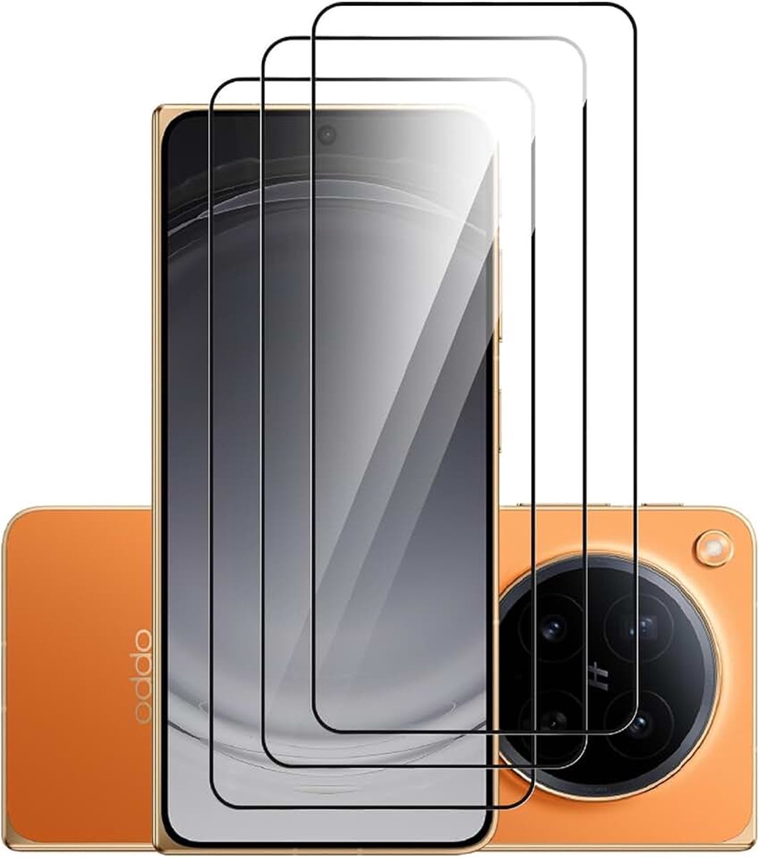 3 stuks gehard glas, compatibel met Oppo Find N6, glas met hoge doorlaatbaarheid, krasbestendig, volledige bescherming, beschermfolie