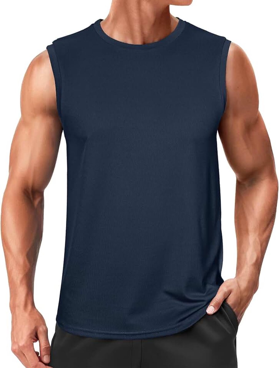 Sporttanktop voor heren, mouwloos, tanktop, fitnessstudio, hardlopen, ademende top, lichte top, training, fitness, tanktops, hardlopen, gym, zomer, T-shirt, mouwloos, S-3XL