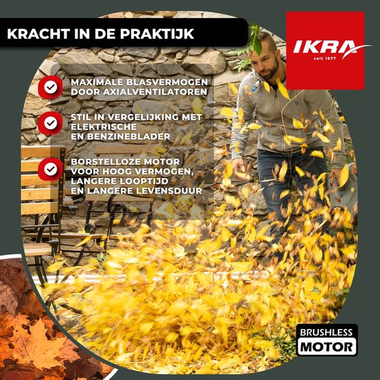 IKRA Bosch 36 V accu-bladblazer IB-LB 36, blaassnelheid tot 215 km/u - exclusief accu en oplader van IKRA — afbeelding 4