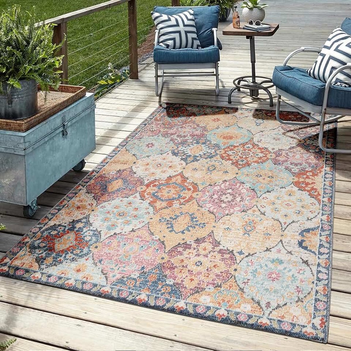 Bliss Tapijten, robuust outdoor tapijt, modern design, weerbestendig en uv-bestendig, voor balkon, terras en serre, maar ook geschikt voor keuken of eetkamer, in meerdere kleuren, 200 x 290