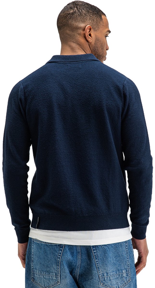 Butcher of Blue poloshirt korte mouw donkerblauw