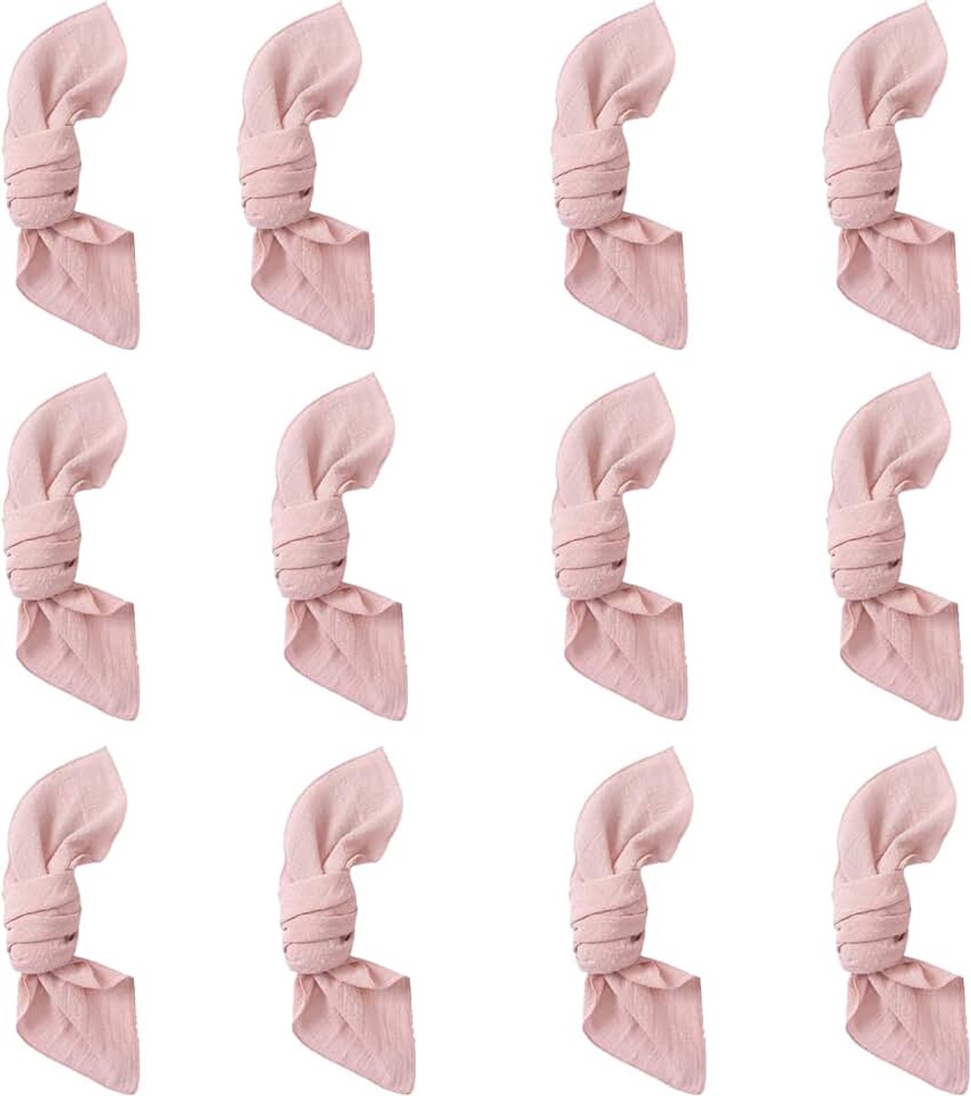 Stoffen servetten met gezoomde randen, 12 stuks, 42 x 42 cm, katoenen servetten, servetten, keukentheetafeldoeken voor bruiloft, verjaardag, tafeldecoratie (Tfens)