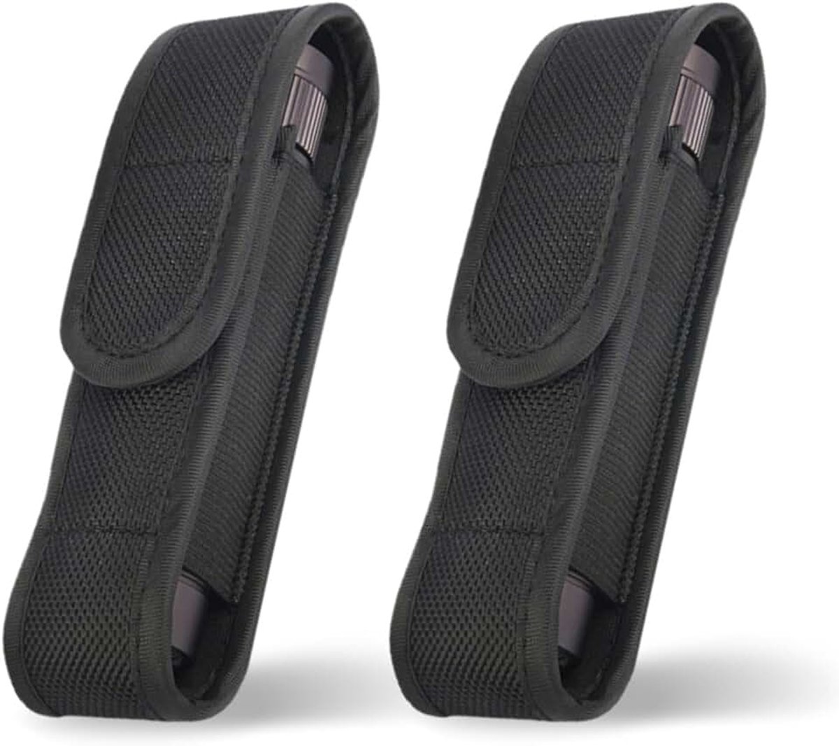 Zaklamphouder voor riem, handsfree zaklamp, tas voor buitenactiviteiten zoals reizen, wandelen, avonturen en nachtpatrouilles, geschikt voor zaklampen met een diameter van 14 x 3,2 cm