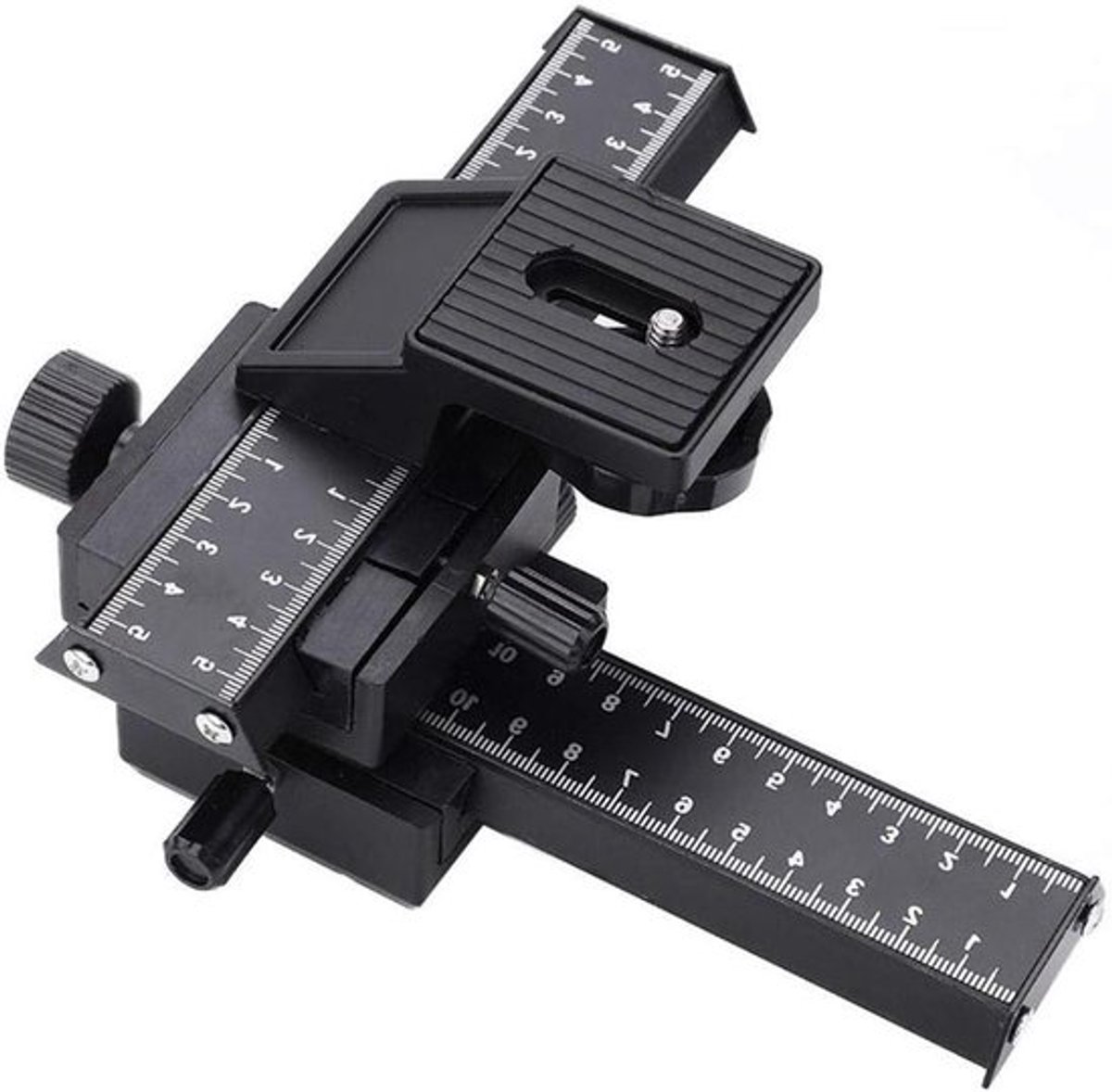 4-weg macro-scherpstelrail slider met montageschroef voor close-up fotografie - Professioneel camera-accessoire