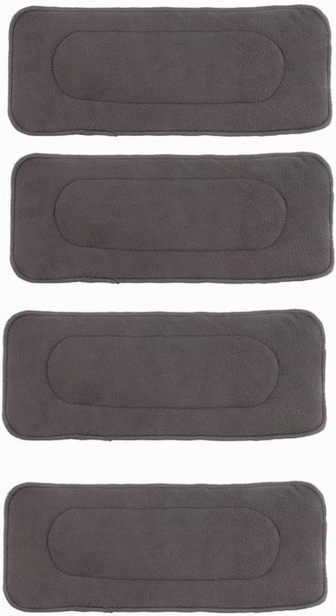 5-laags wasbare bamboe-koolstof luierinleg - Zacht en comfortabel - Zeer absorberend - Volwassenen-inzet - Set van 4