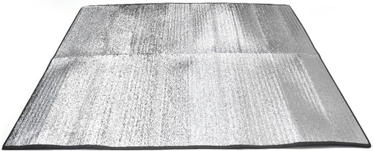 Kampeermat Aluminium - Vochtwerende Mat - Buitenactiviteiten - Dubbelzijdig Isolerend - 200x200cm - Aluminium