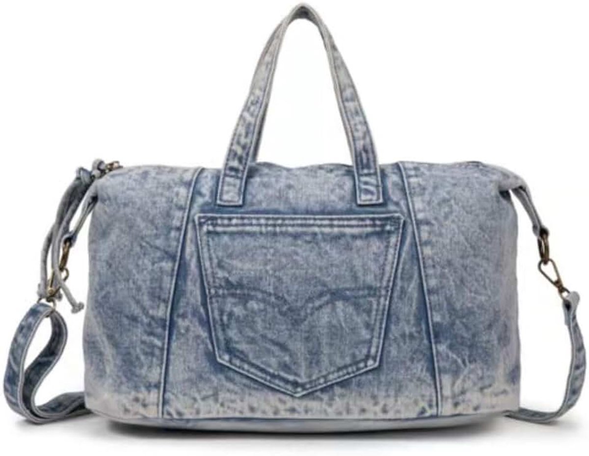 Denim tas schoudertas canvas bag retro schoudertas shopper Uni Vintage Shopper