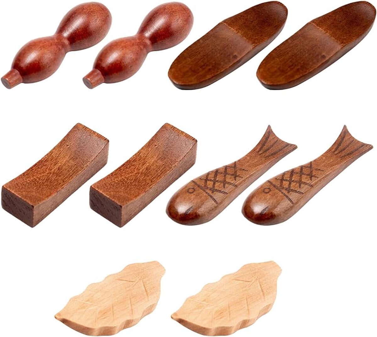 Eetstokjes, natuurlijke houten eetstokjes, Japanse stijl, messenbankje voor tafel, Aziatische bestekset, restaurants accessoires, 5 stijlen