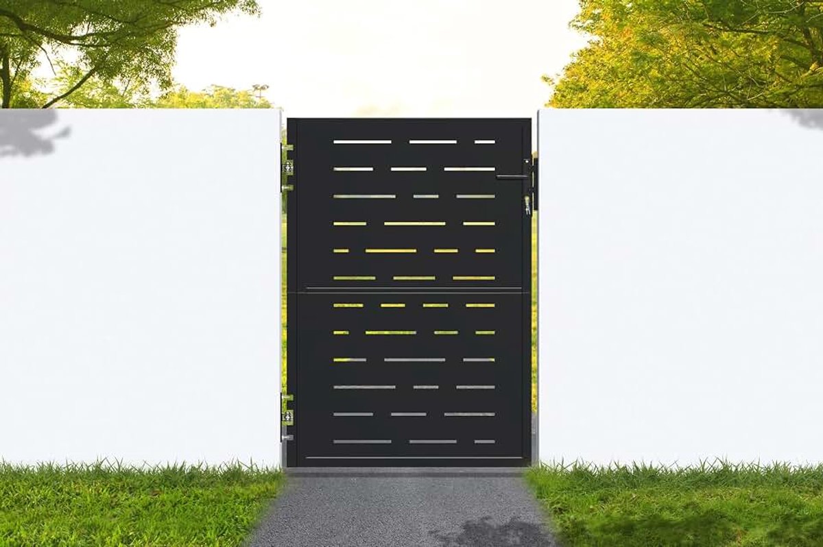 Matzwarte stalen poort 1m NALI ARLBERG H.140cm