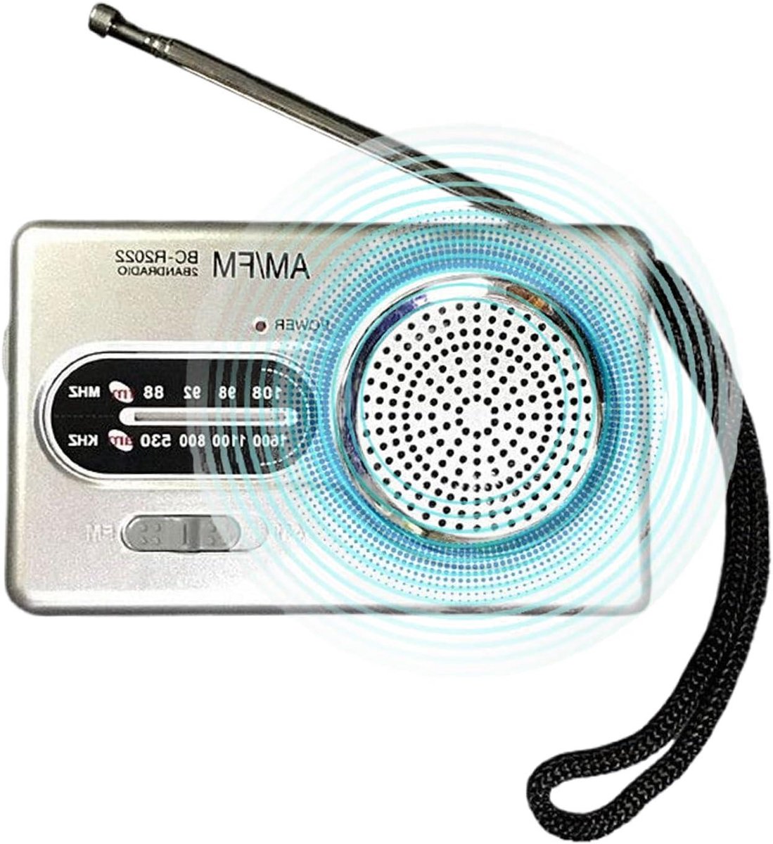 Draagbare Radio - AM FM Ontvanger - Buiten Luisteren - Vintage Design - Compact Formaat - Zwart