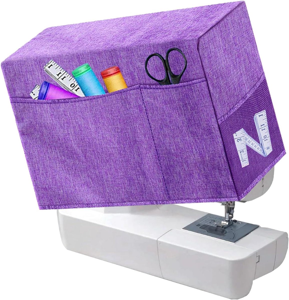 Naaimachinehoes - Beschermhoes Naaimachine - Naaimachine Opbergen - Met Opbergvakken - Standaard Maat - Paars