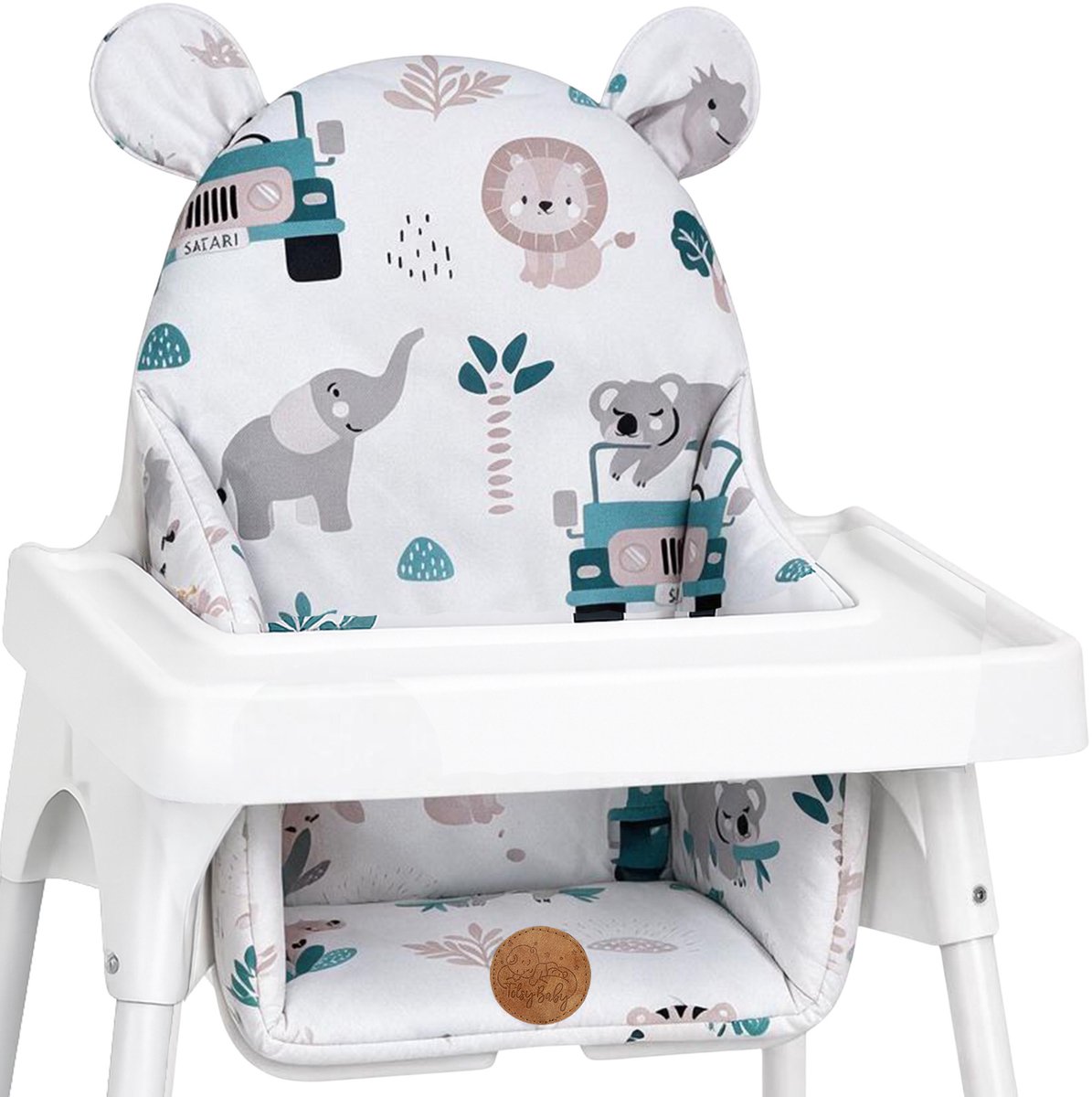 Kussen voor kinderstoel baby opvouwbaar zitverkleiner – zitkussen steun voor Ikea Antilop kinderstoel en babystoel – zitverkleiner waterafstotend wasbaar Afrika