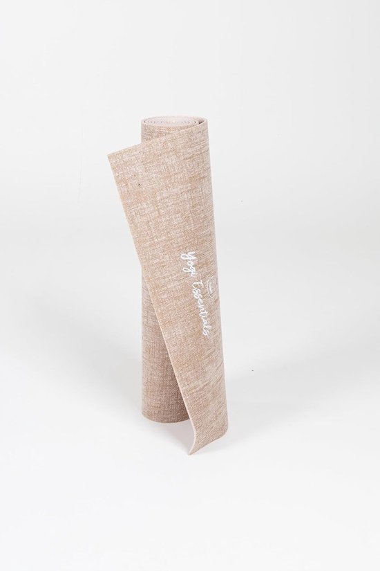 Jute yogamat - Antislip mat - Yoga oefeningen - Natuurlijk & ademend - 183 x 61 cm - Zandkleur — afbeelding 4