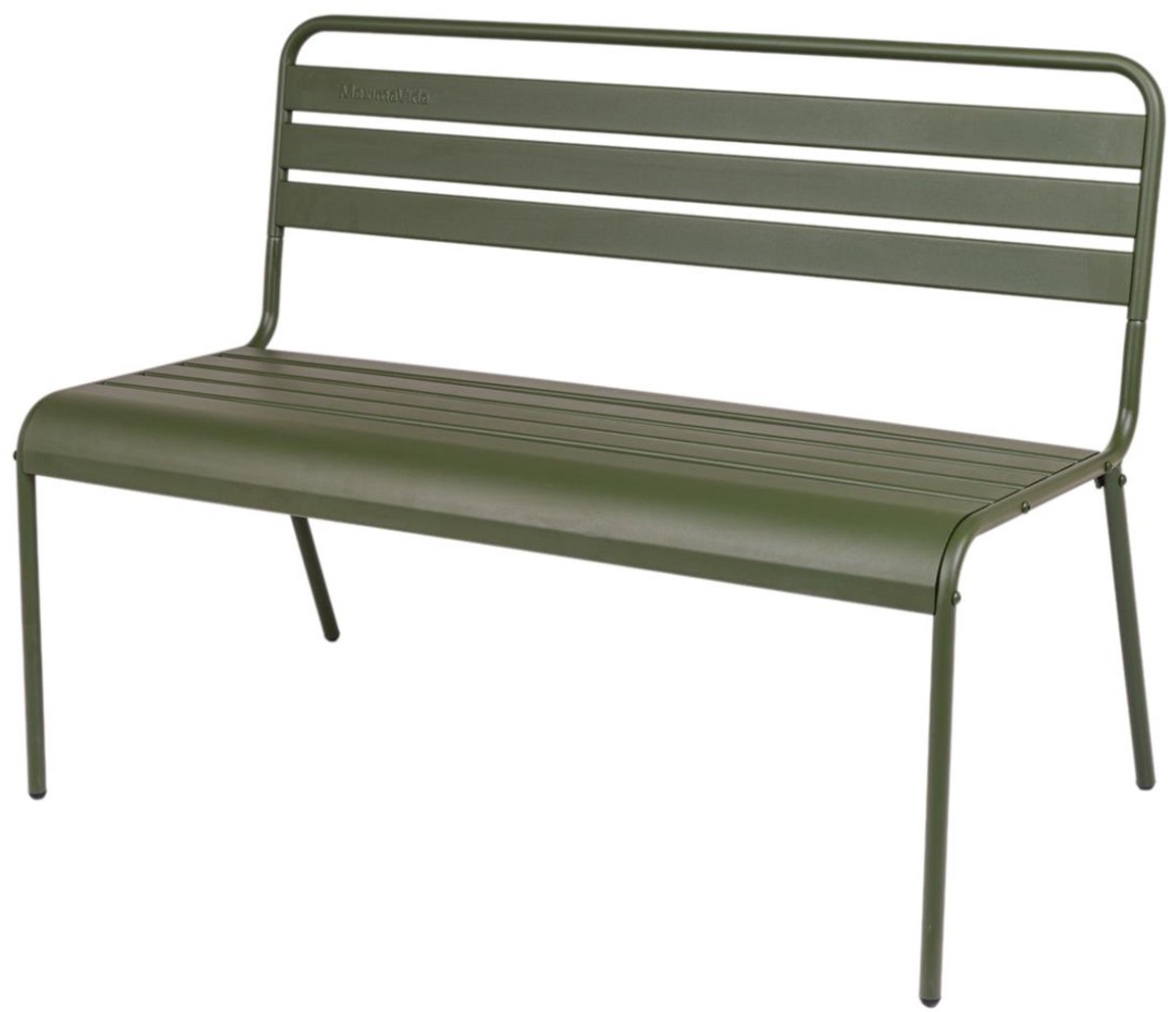 MaximaVida metalen tuinbank Max 120 cm olijfgroen