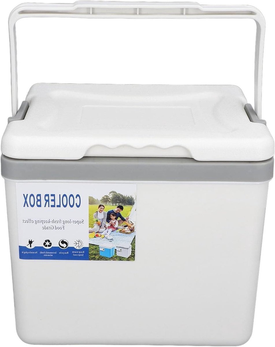 Geïsoleerde Koelbox - Draagbare Vershouder - Picknick en Reizen - Efficiënte Temperatuurbehoud - 6 Liter Capaciteit - Wit