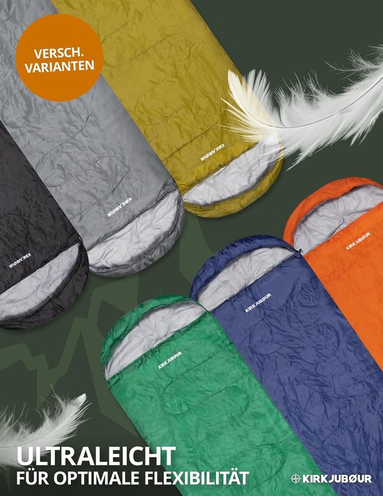 Kampeer Slaapzak - Outdoor Dekbed - Kamperen en Reizen - Met Capuchon - 220 x 75 cm - Groen — afbeelding 5