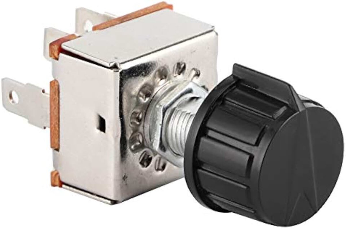 AC AIR conditioning 3 snelheden Blowerschakelaar, autoventilatorschakelaar Ventilatormotorschakelaar voor universele volumeregeling Roterende plastic knop, 10000 keer voor MEI 115
