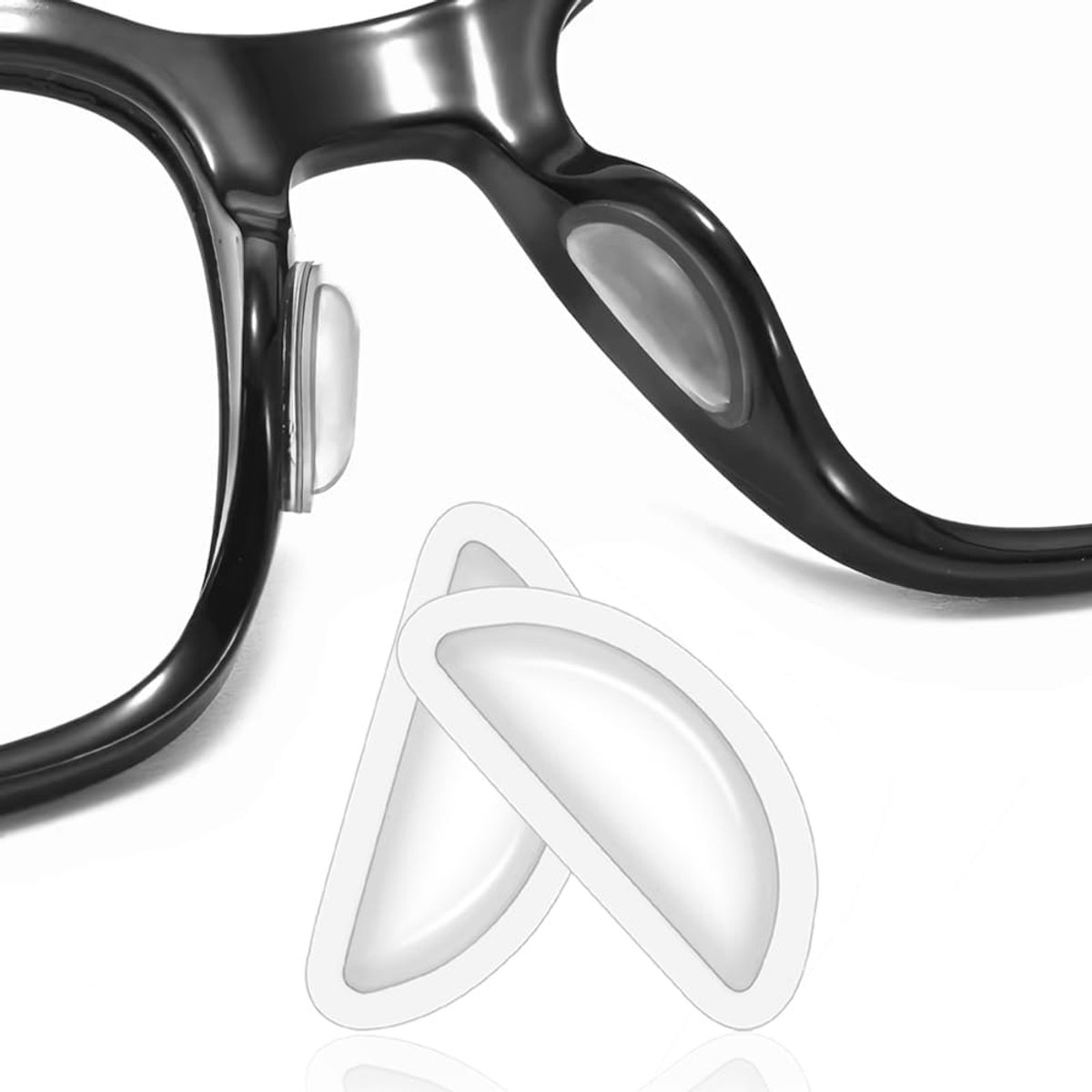 20 stuks - Bril neussteun - Anti-slip bril neussteun - 10 paar zachte silicone lijm gaskamer bril neussteun - 3,5 mm verhoogde neussteun - geschikt voor plastic spiegel frame - transparant