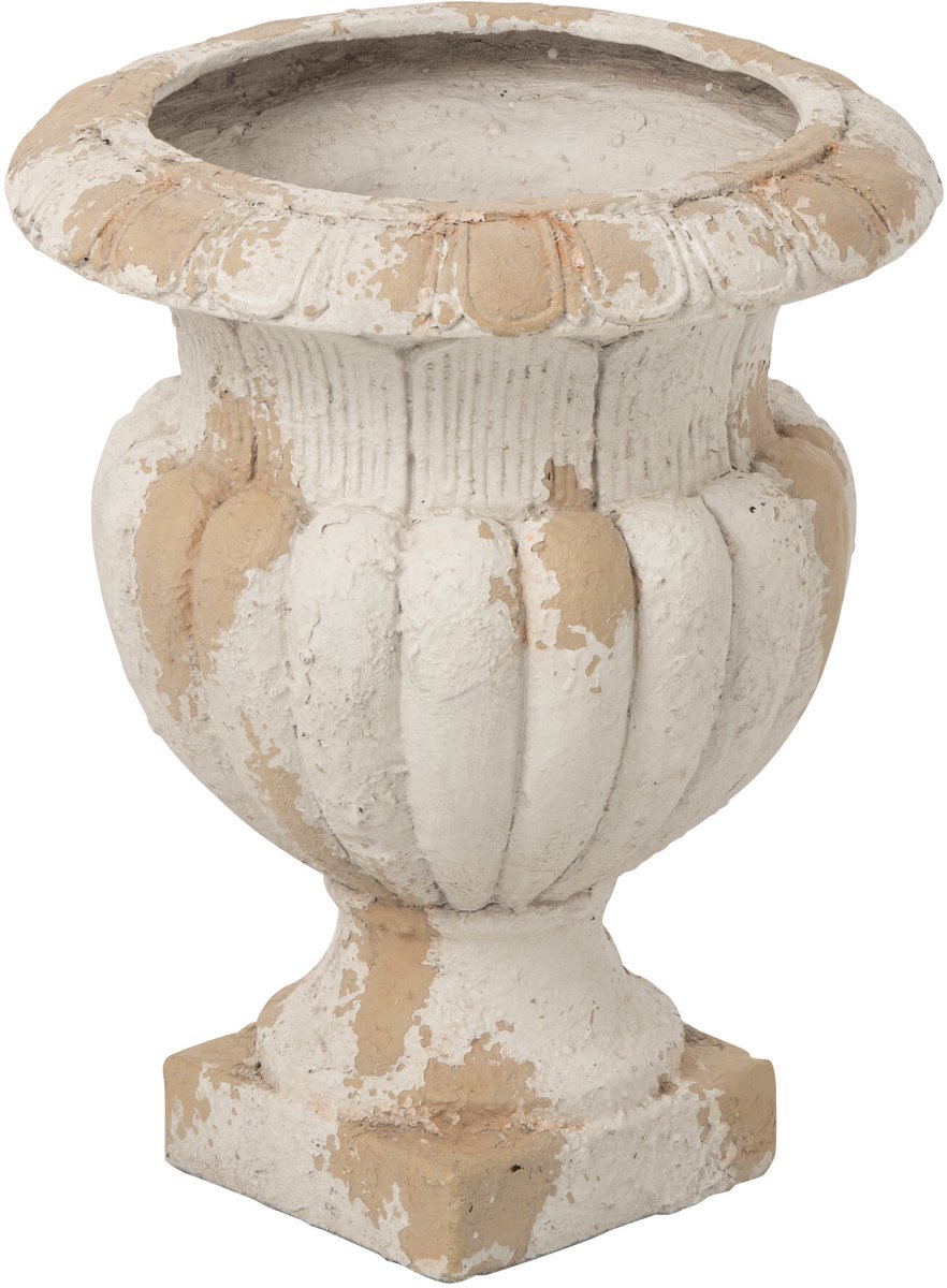 J-Line Medici bloempot voor buiten - magnesium - ecru/beige - large