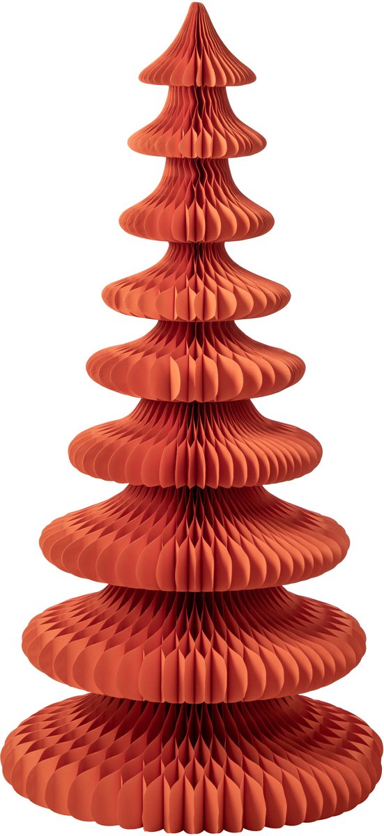 J-Line decoratie Boom - papier - oranje - extra large
